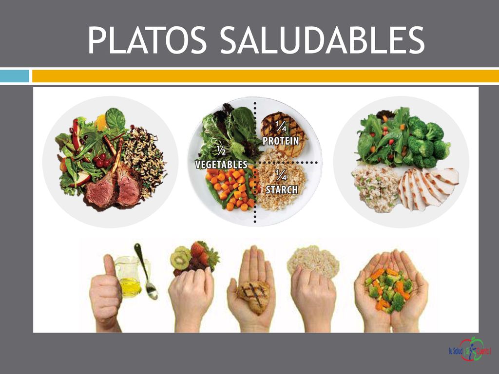 PLATOS SALUDABLES Entre mas color tiene tu plato mas nutrientes tendrá y menos calorías.