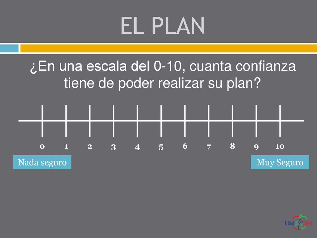 EL PLAN ¿En una escala del 0-10, cuanta confianza tiene de poder realizar su plan