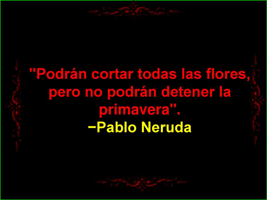 Podrán cortar todas las flores, pero no podrán detener la primavera