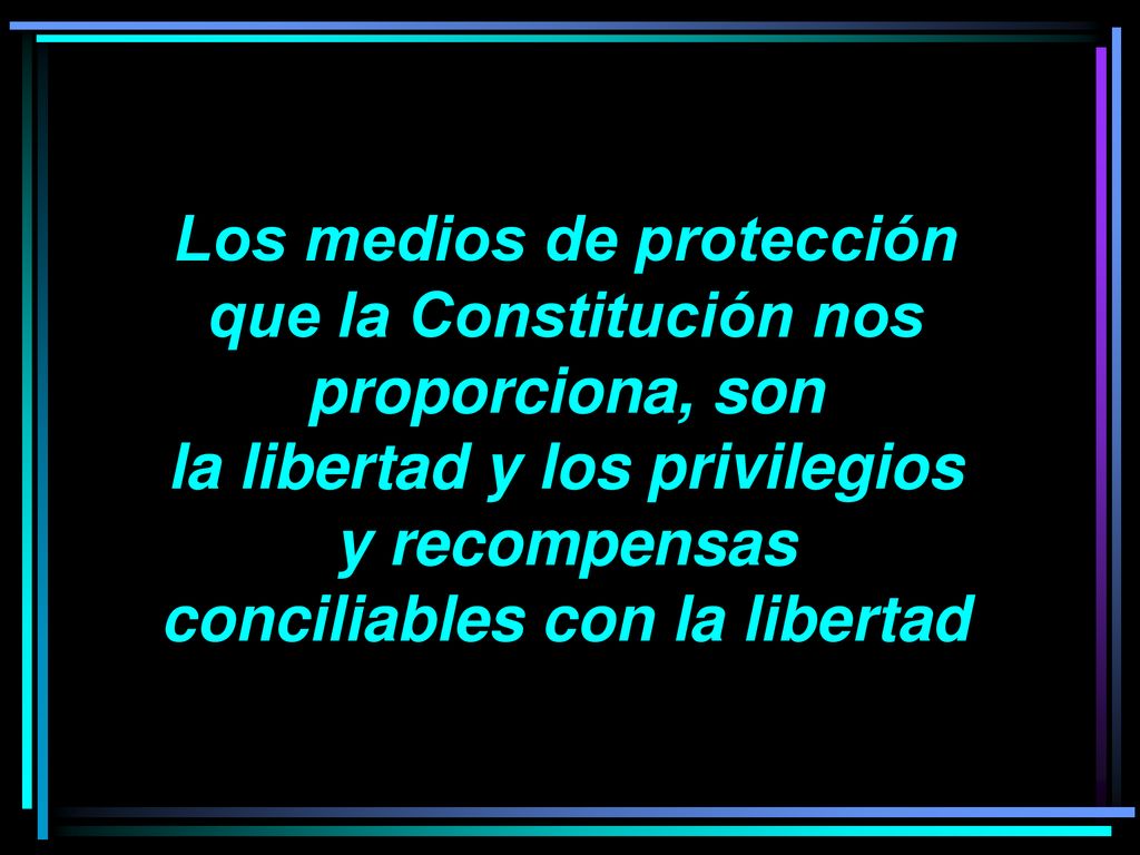 Los medios de protección que la Constitución nos proporciona, son