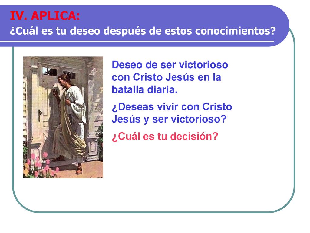 IV. APLICA: ¿Cuál es tu deseo después de estos conocimientos