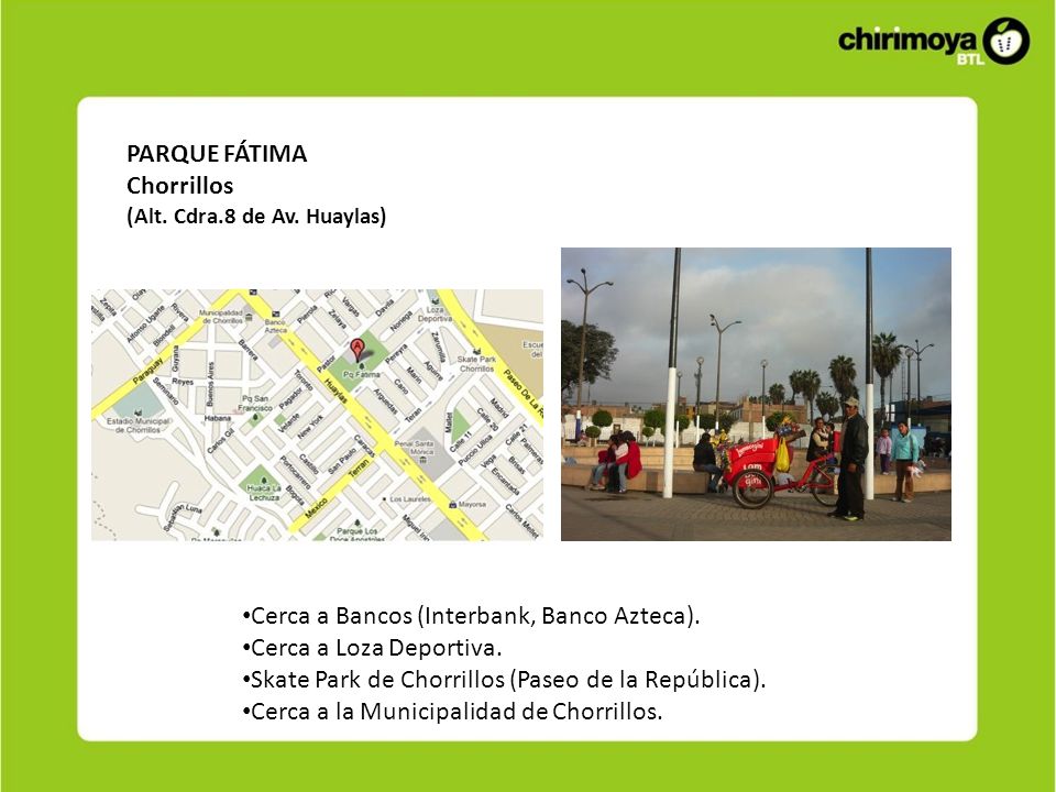 Cerca a Bancos (Interbank, Banco Azteca). Cerca a Loza Deportiva.