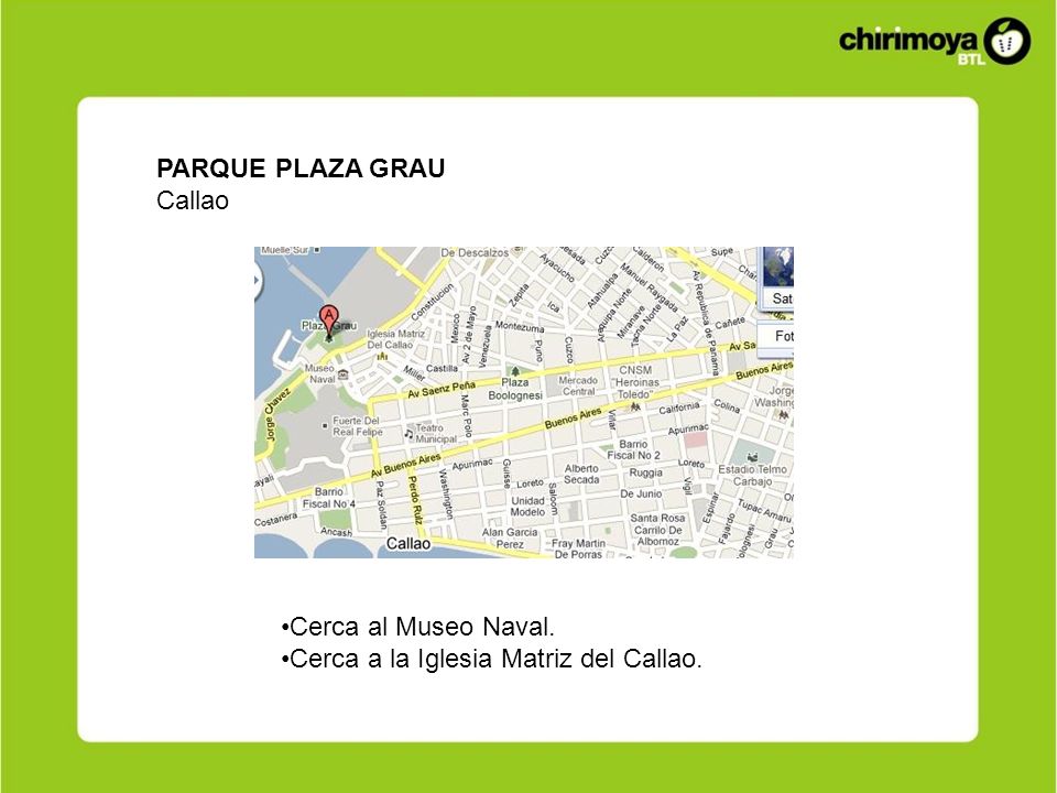 PARQUE PLAZA GRAU Callao Cerca al Museo Naval. Cerca a la Iglesia Matriz del Callao.