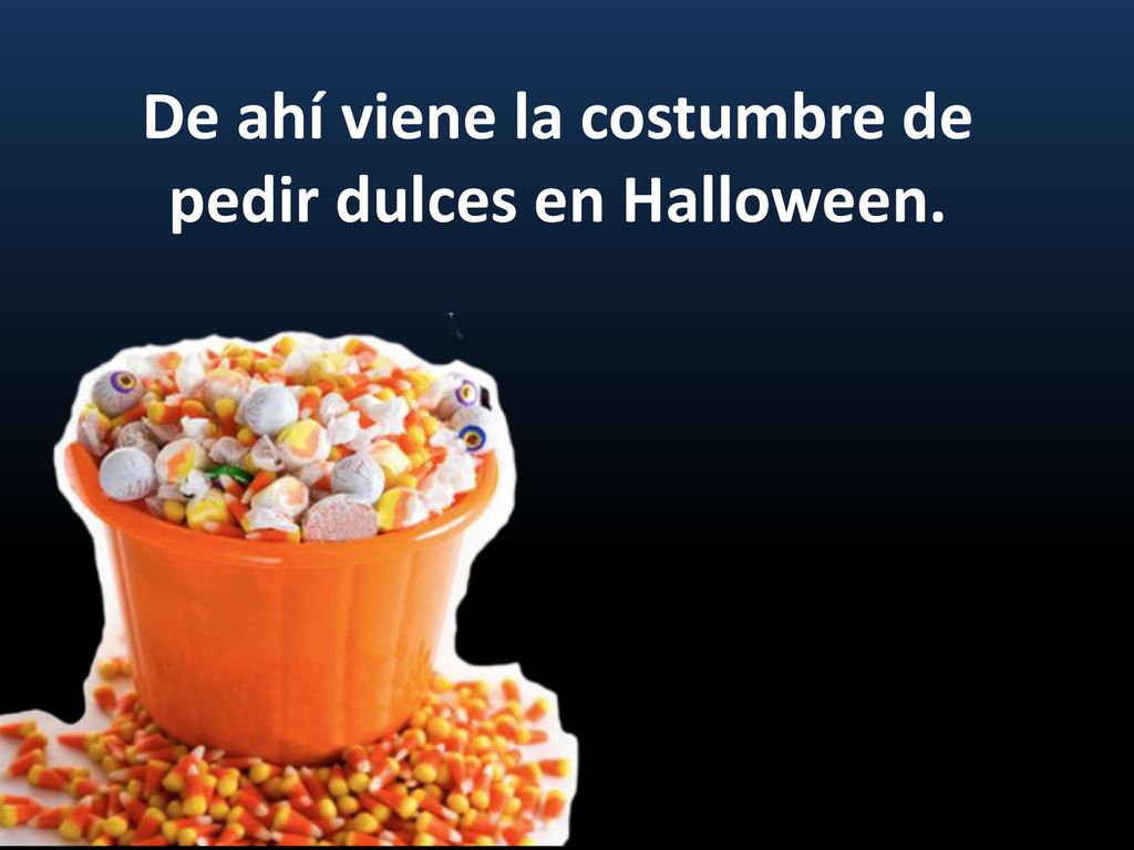 De ahí viene la costumbre de pedir dulces en Halloween.