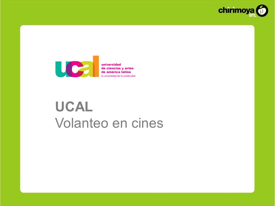 UCAL Volanteo en cines