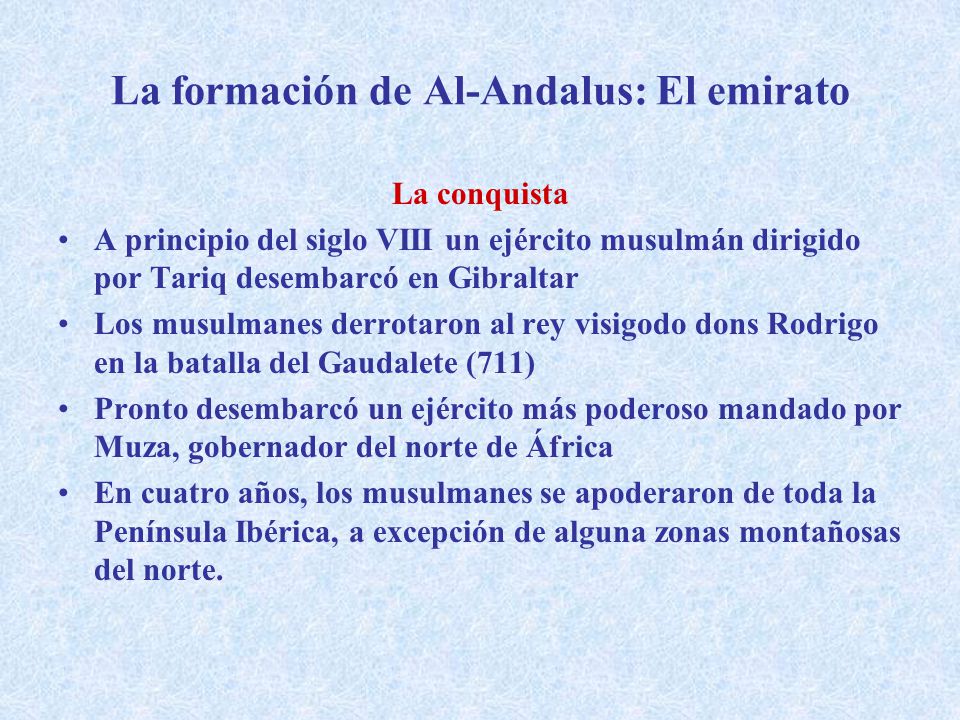La formación de Al-Andalus: El emirato