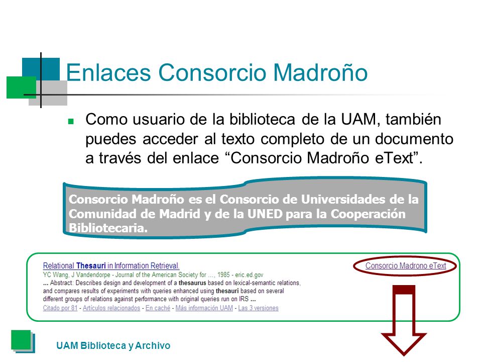 Enlaces Consorcio Madroño