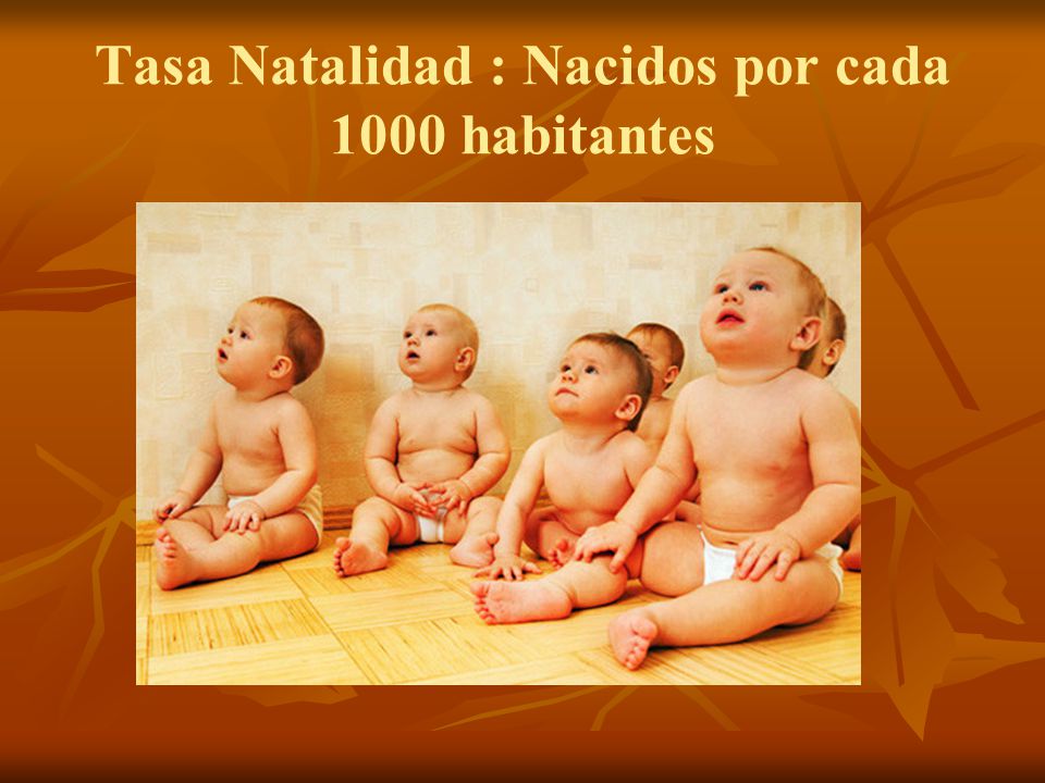 Tasa Natalidad : Nacidos por cada 1000 habitantes