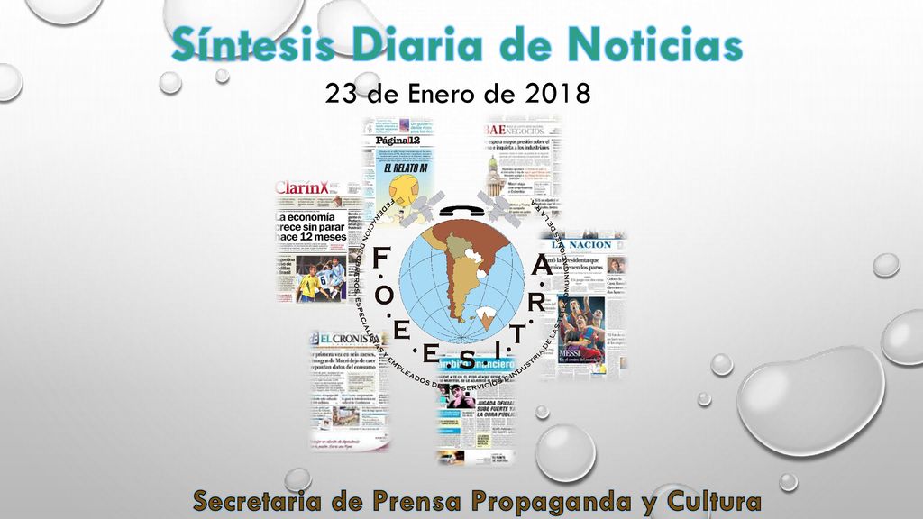 Síntesis Diaria de Noticias Secretaria de Prensa Propaganda y Cultura