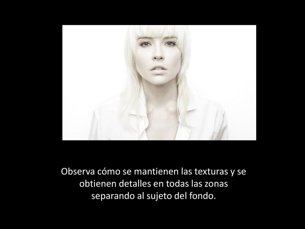 Observa cómo se mantienen las texturas y se obtienen detalles en todas las zonas separando al sujeto del fondo.