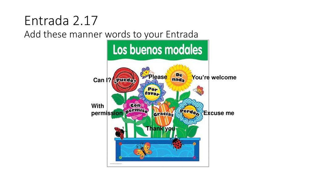 Entrada 2.17 Add these manner words to your Entrada