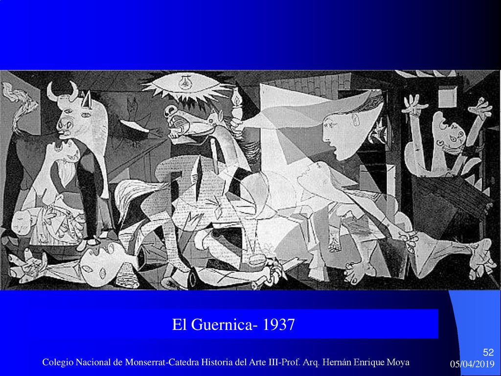 El Guernica Colegio Nacional de Monserrat-Catedra Historia del Arte III-Prof. Arq. Hernán Enrique Moya.