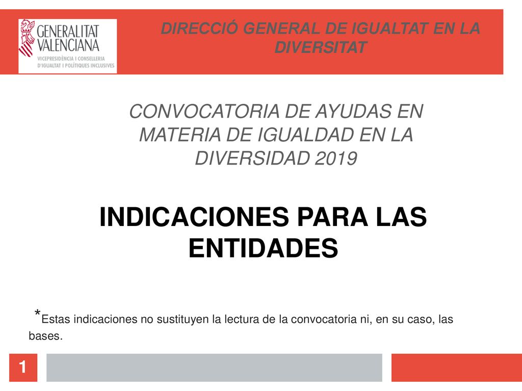 CONVOCATORIA DE AYUDAS EN MATERIA DE IGUALDAD EN LA DIVERSIDAD 2019