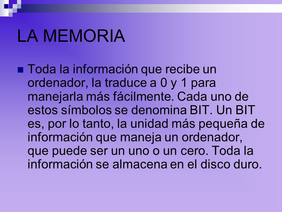LA MEMORIA