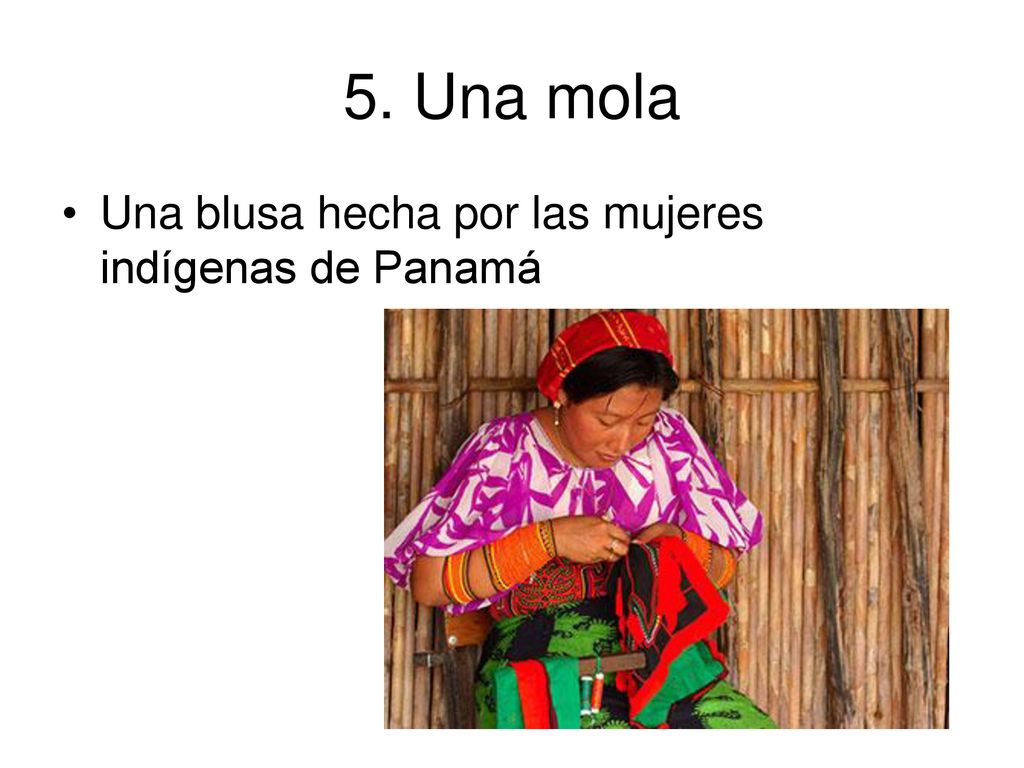 5. Una mola Una blusa hecha por las mujeres indígenas de Panamá