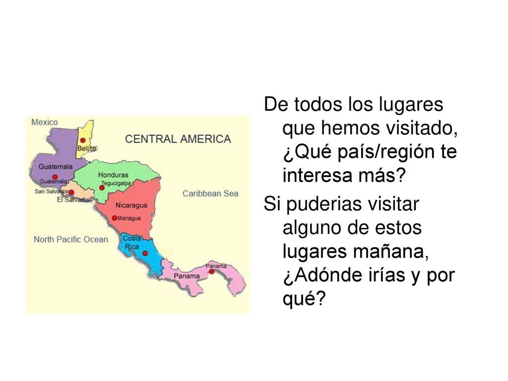 De todos los lugares que hemos visitado, ¿Qué país/región te interesa más.