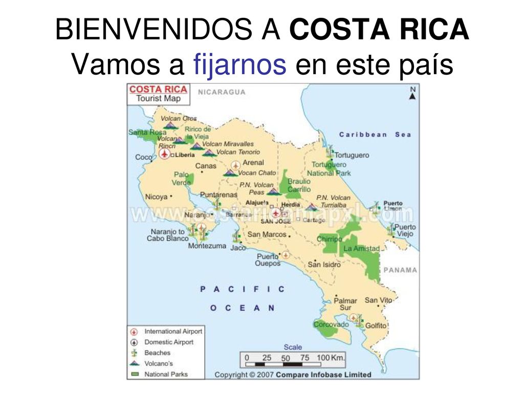 BIENVENIDOS A COSTA RICA Vamos a fijarnos en este país
