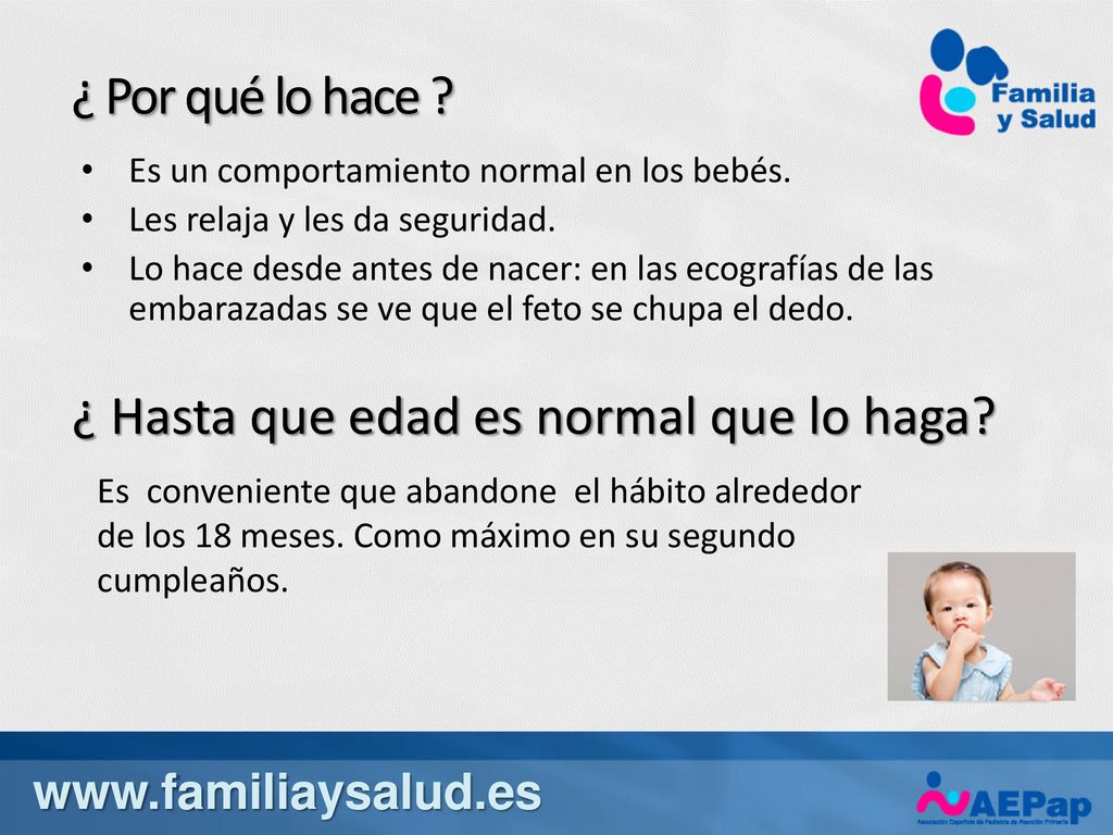 ¿ Hasta que edad es normal que lo haga