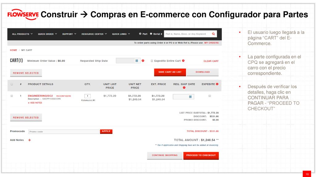 Construir  Compras en E-commerce con Configurador para Partes