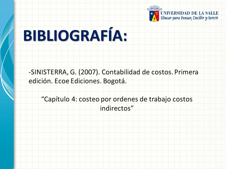 Capítulo 4: costeo por ordenes de trabajo costos indirectos