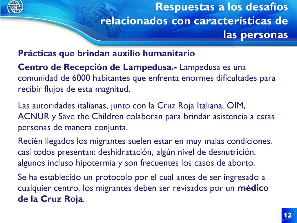 Respuestas a los desafíos relacionados con características de las personas