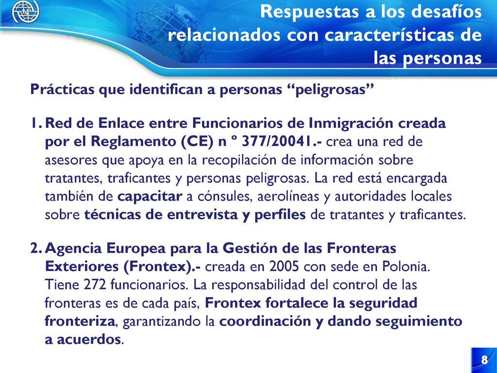 Respuestas a los desafíos relacionados con características de las personas