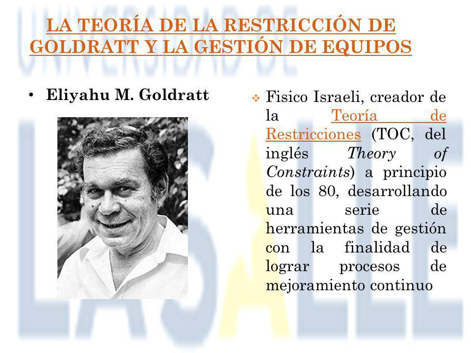 LA TEORÍA DE LA RESTRICCIÓN DE GOLDRATT Y LA GESTIÓN DE EQUIPOS