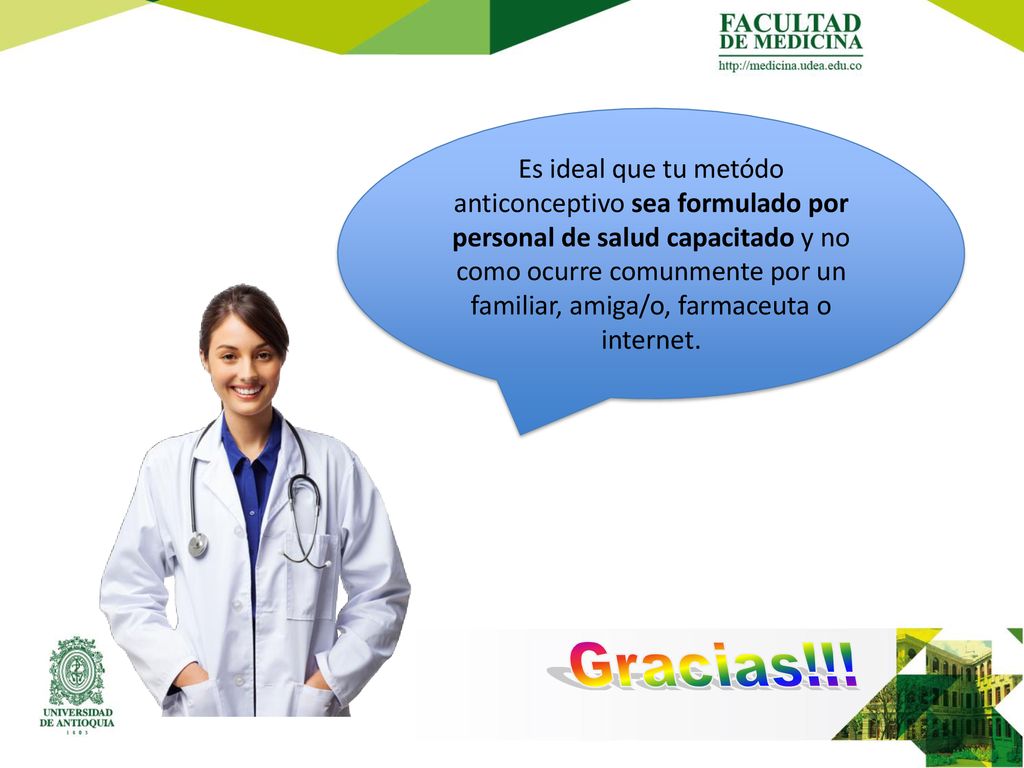 Es ideal que tu metódo anticonceptivo sea formulado por personal de salud capacitado y no como ocurre comunmente por un familiar, amiga/o, farmaceuta o internet.