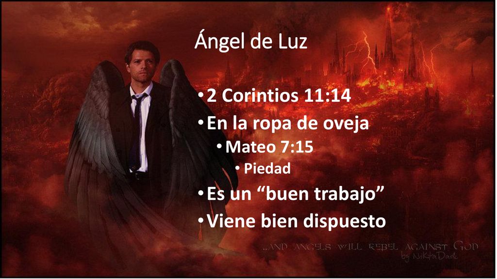 Ángel de Luz 2 Corintios 11:14 En la ropa de oveja