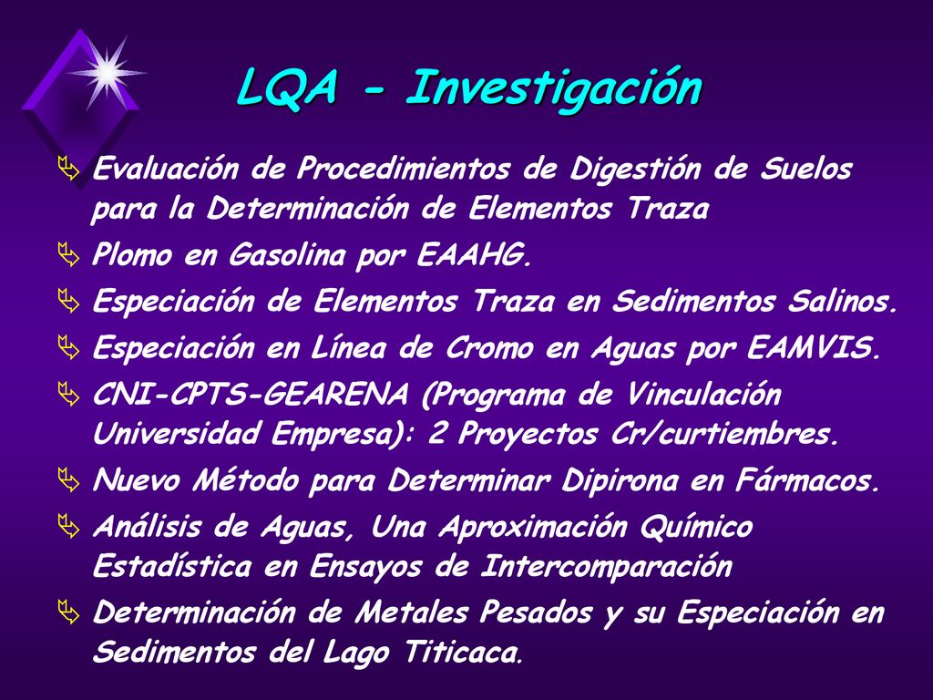 LQA - Investigación Evaluación de Procedimientos de Digestión de Suelos para la Determinación de Elementos Traza.
