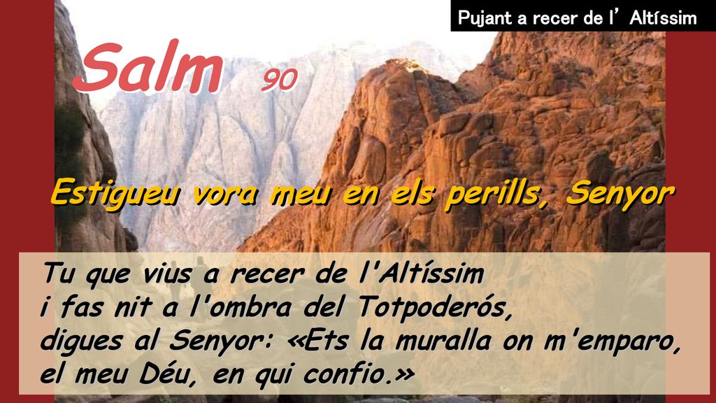 Salm 90 Estigueu vora meu en els perills, Senyor