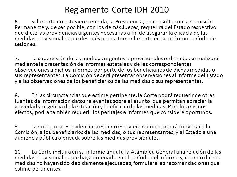 Reglamento Corte IDH 2010
