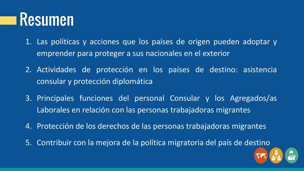 Resumen Las políticas y acciones que los países de origen pueden adoptar y emprender para proteger a sus nacionales en el exterior.