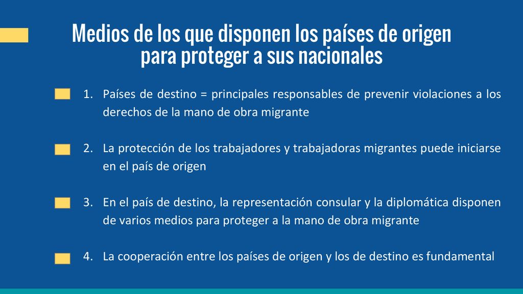 Medios de los que disponen los países de origen para proteger a sus nacionales