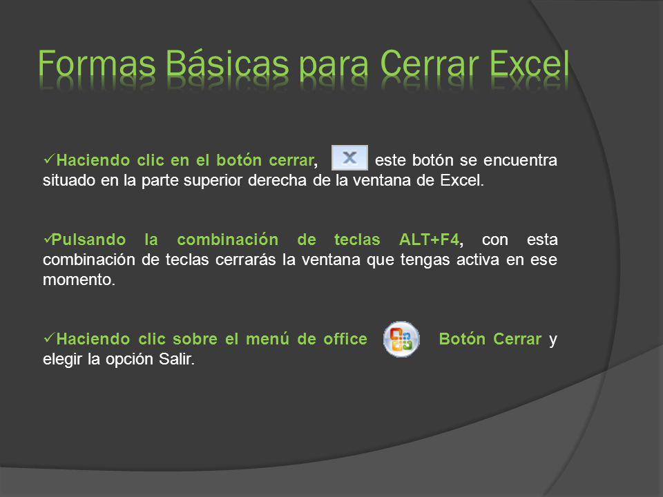 Formas Básicas para Cerrar Excel