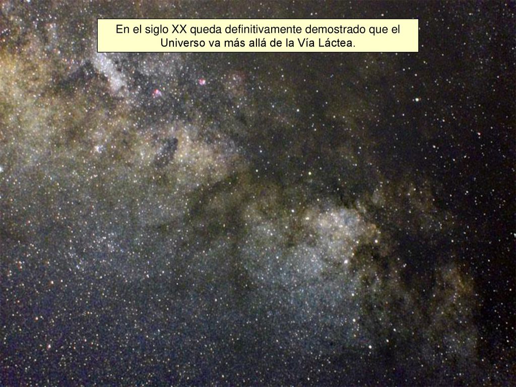 En el siglo XX queda definitivamente demostrado que el Universo va más allá de la Vía Láctea.