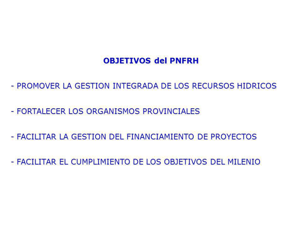 - PROMOVER LA GESTION INTEGRADA DE LOS RECURSOS HIDRICOS