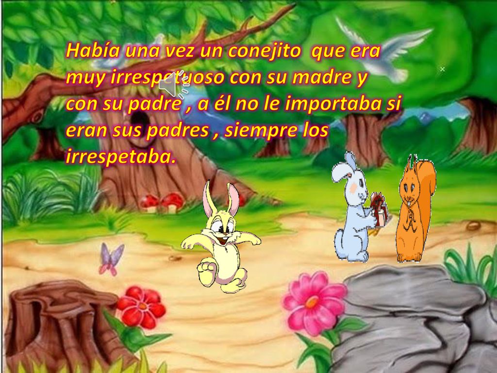 Había una vez un conejito que era muy irrespetuoso con su madre y con su padre , a él no le importaba si eran sus padres , siempre los irrespetaba.
