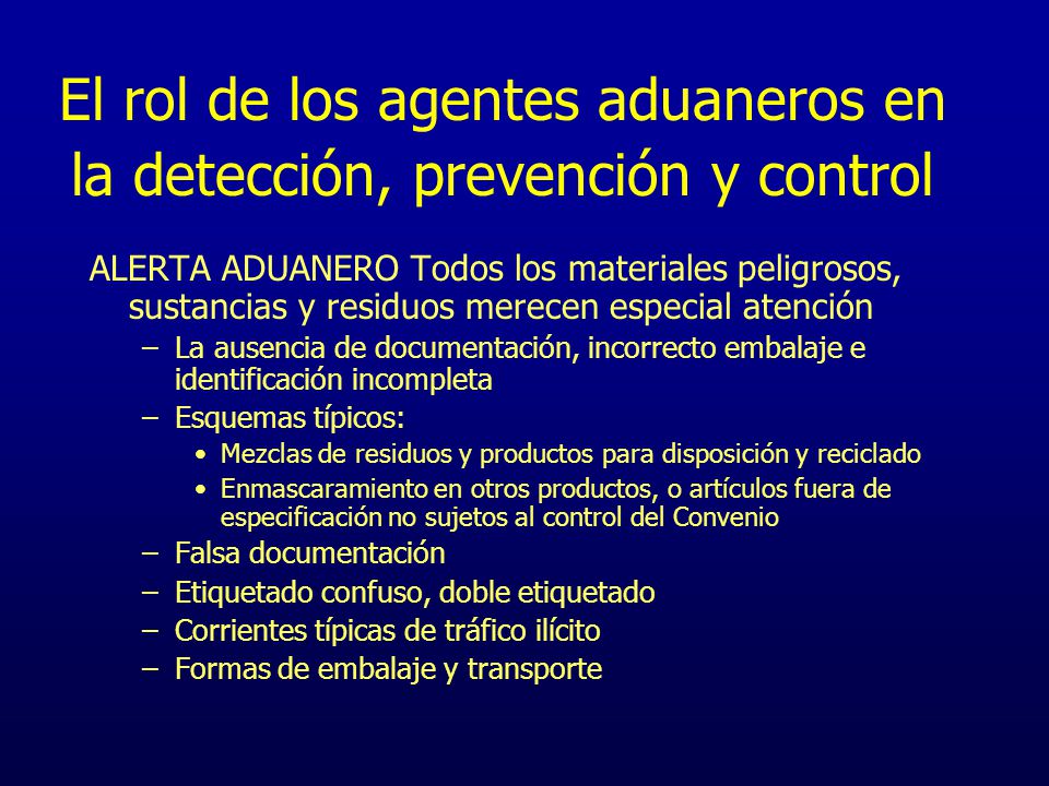 El rol de los agentes aduaneros en la detección, prevención y control