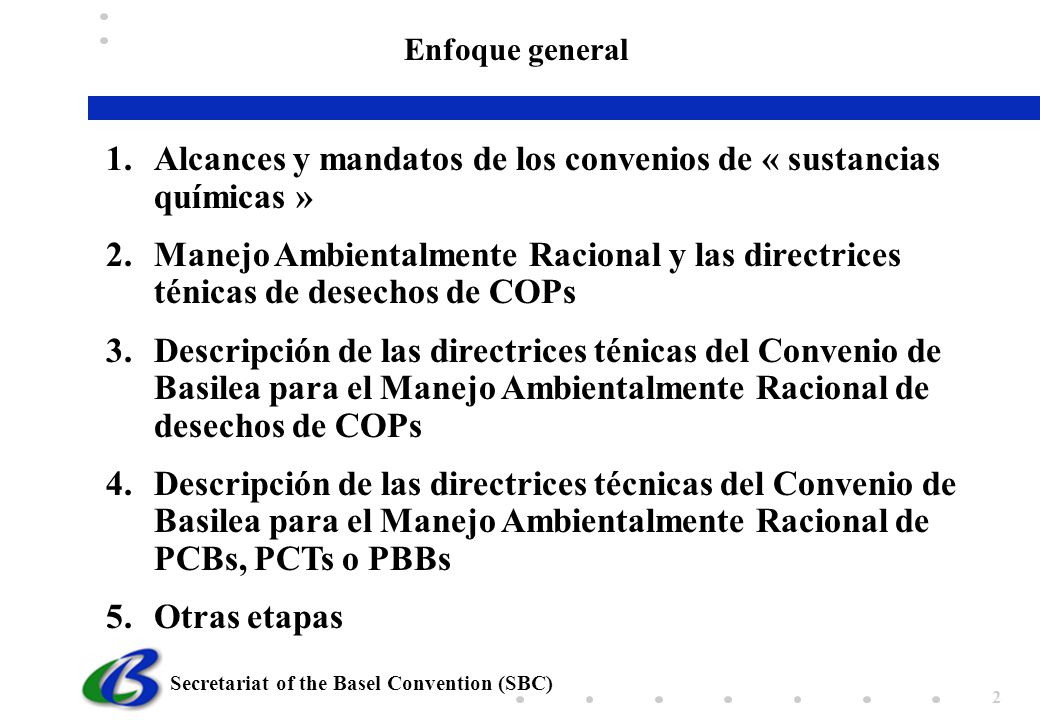 Alcances y mandatos de los convenios de « sustancias químicas »