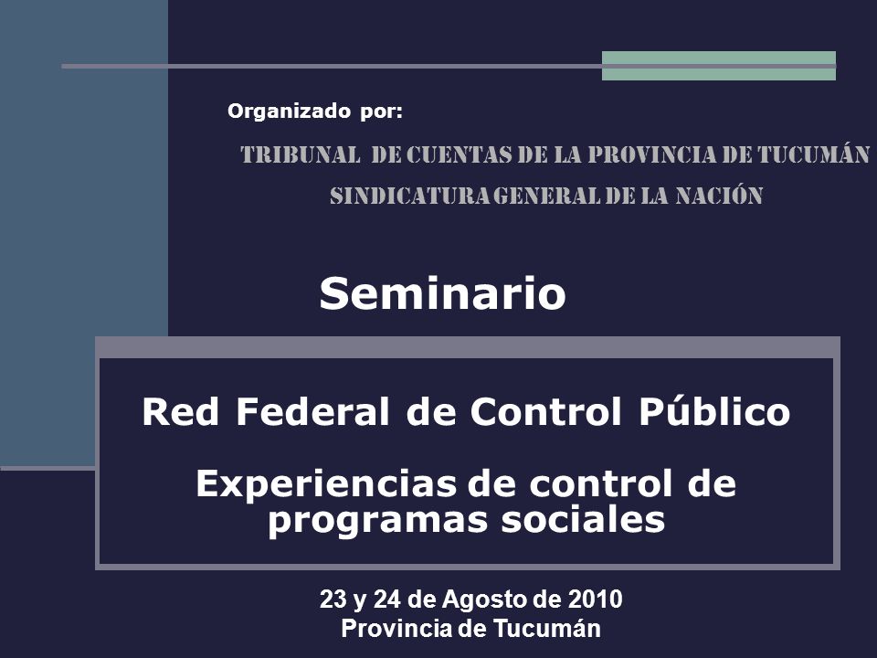 Seminario Red Federal de Control Público