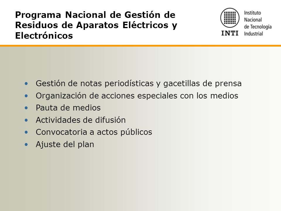 Programa Nacional de Gestión de Residuos de Aparatos Eléctricos y Electrónicos