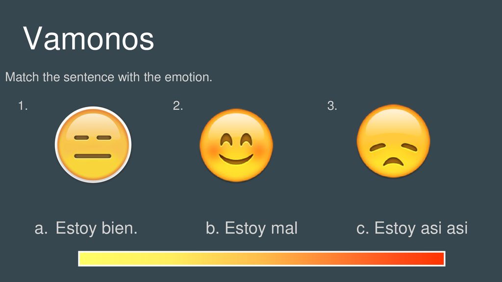 Vamonos Estoy bien. b. Estoy mal c. Estoy asi asi