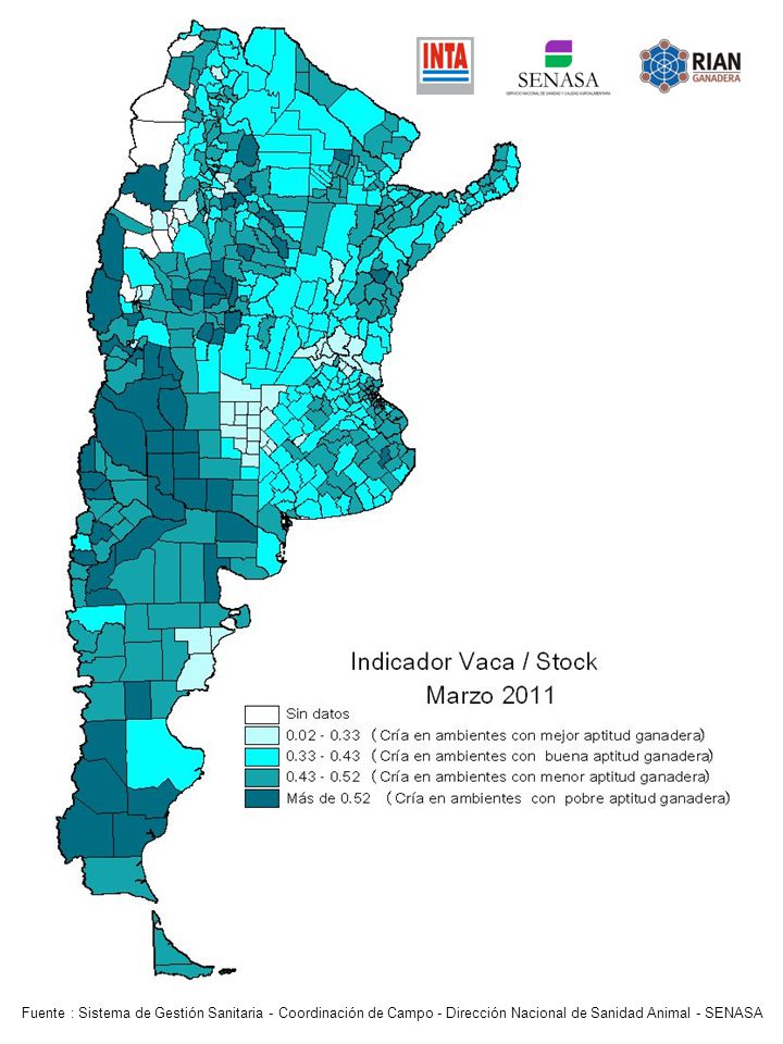 Fuente : Sistema de Gestión Sanitaria - Coordinación de Campo - Dirección Nacional de Sanidad Animal - SENASA