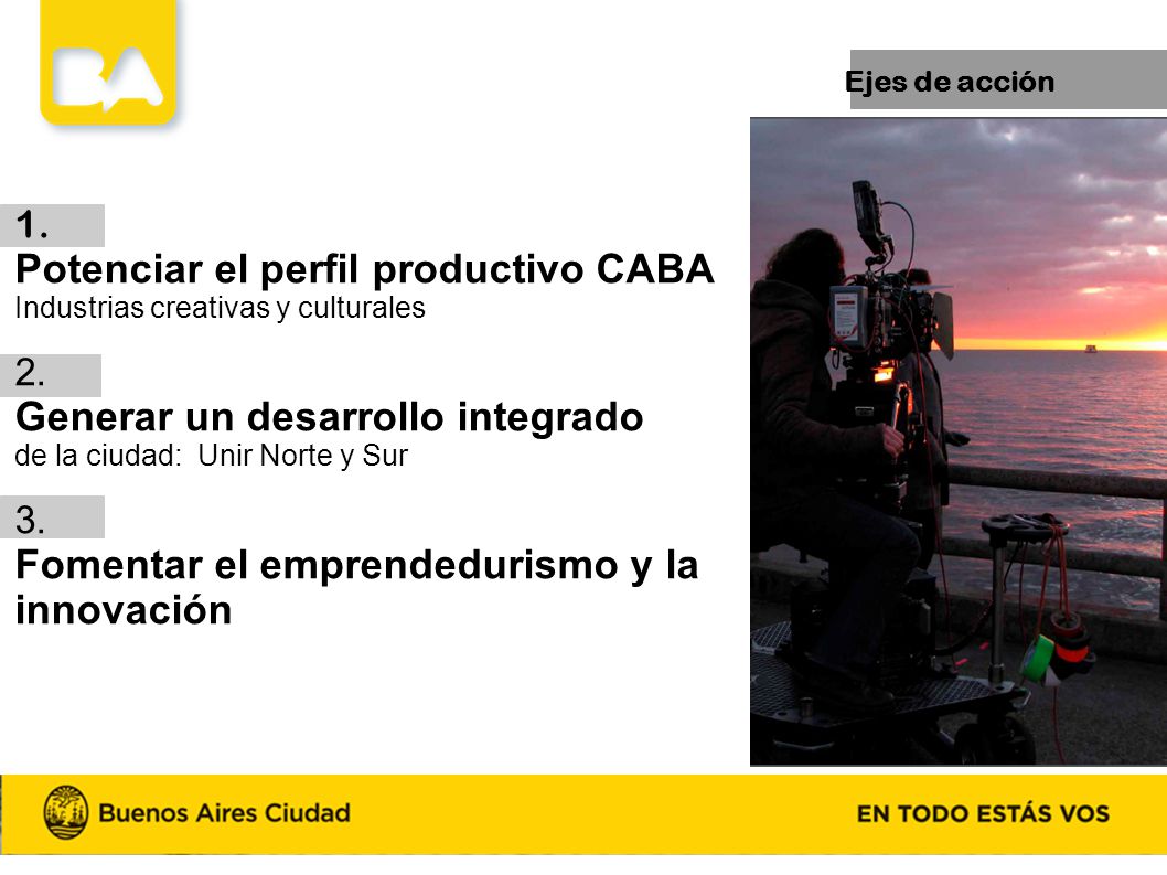 Potenciar el perfil productivo CABA Industrias creativas y culturales
