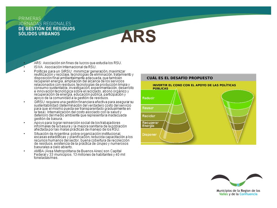 ARS ARS: Asociación sin fines de lucros que estudia los RSU.