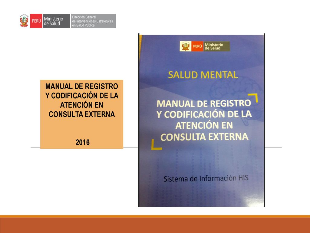 MANUAL DE REGISTRO Y CODIFICACIÓN DE LA ATENCIÓN EN CONSULTA EXTERNA