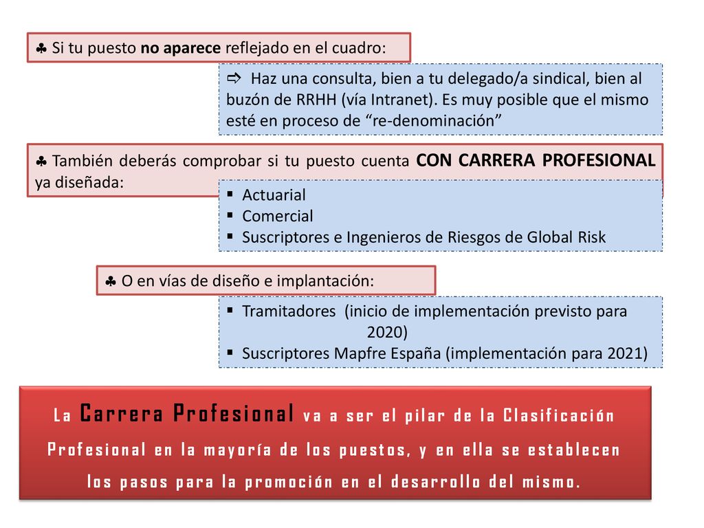 los pasos para la promoción en el desarrollo del mismo.