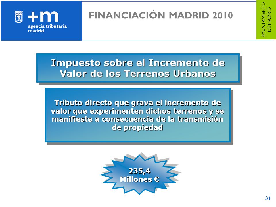 Impuesto sobre el Incremento de Valor de los Terrenos Urbanos