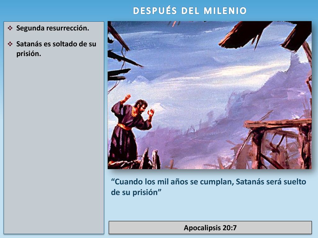 Cuando los mil años se cumplan, Satanás será suelto de su prisión